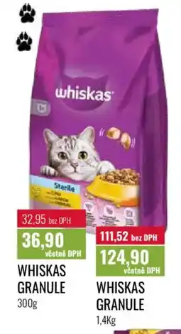 Ratio Whiskas granule nabídka