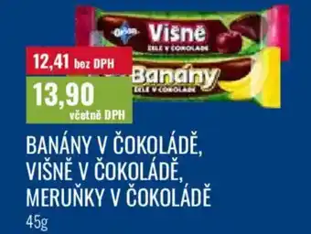 Ratio Banány v čokoládě, Višně v čokoládě, Meruňky v čokoládě nabídka