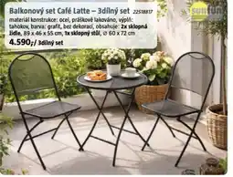 Bauhaus Balkonový set Café Latte - 3dílný set nabídka