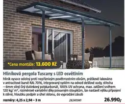 Bauhaus Hliníková pergola Tuscany s LED osvětlním nabídka