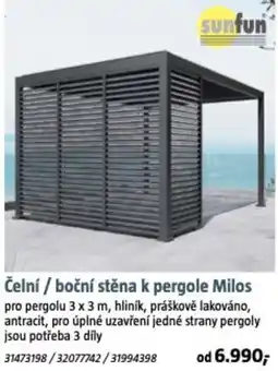 Bauhaus Čelní / boční stěna k pergole Milos nabídka