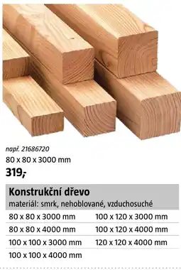 Bauhaus Konstrukční dřevo nabídka
