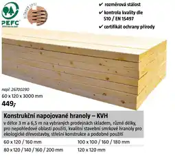 Bauhaus Konstrukční napojované hranoly - KVH nabídka