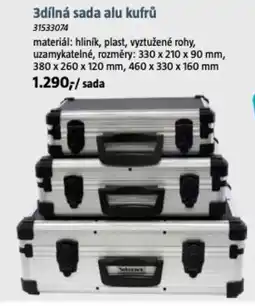 Bauhaus 3dílná sada alu kufrů nabídka