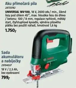 Bauhaus BOSCH Aku přímočará pila nabídka