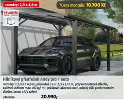 Bauhaus Hliníkový přístřešek Andy pro 1 auto nabídka