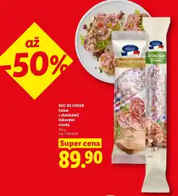 Lidl DUC DE COEUR Salám s vlašskými/ lískovými ořechy nabídka