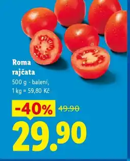 Lidl Roma rajčata nabídka