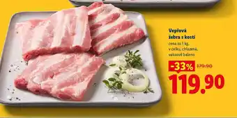 Lidl Vepřová žebra s kostí nabídka