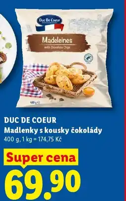 Lidl DUC DE COEUR Madlenky s kousky čokolády nabídka