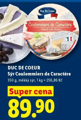 Lidl DUC DE COEUR Sýr Coulommiers de Caractère nabídka