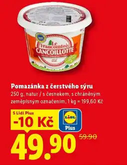 Lidl Pomazánka z čerstvého sýru nabídka