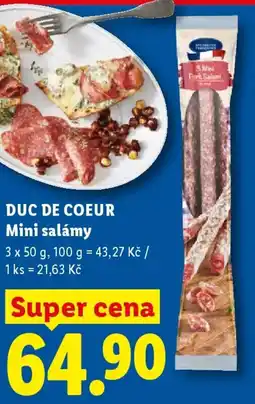 Lidl DUC DE COEUR Mini salámy nabídka