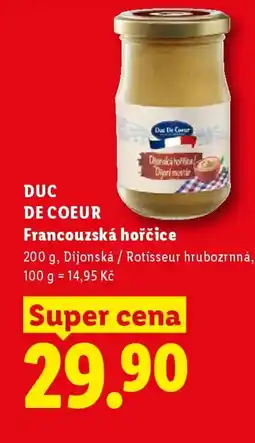 Lidl DUC DE COEUR Francouzská hořčice nabídka
