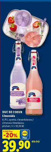 Lidl DUC DE COEUR Limonáda nabídka