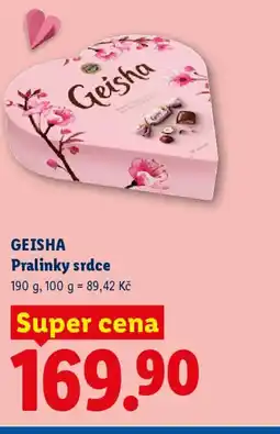 Lidl GEISHA Pralinky srdce nabídka
