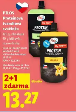 Lidl PILOS Proteinová tvarohová svačinka nabídka