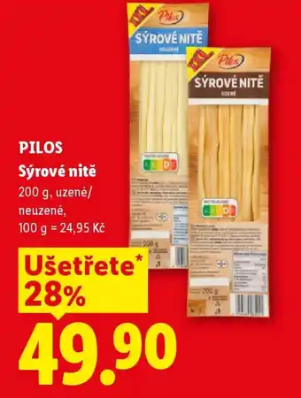 Lidl PILOS Sýrové nitě nabídka