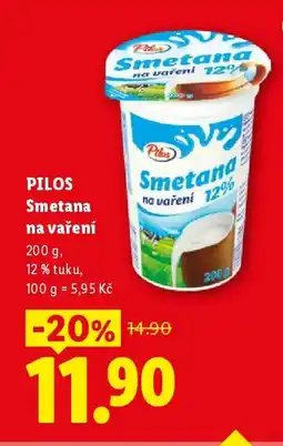 Lidl PILOS Smetana na vaření nabídka