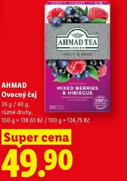 Lidl AHMAD Ovocný čaj nabídka