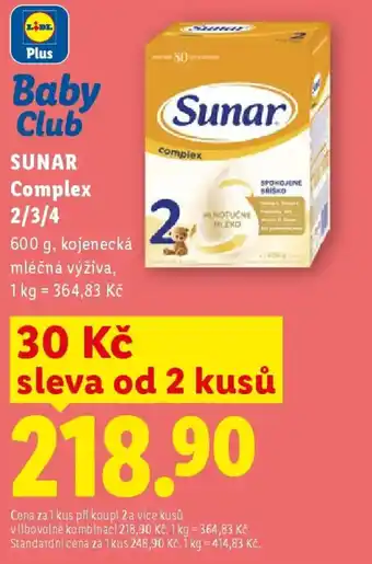 Lidl SUNAR Complex 2/3/4 nabídka