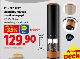 Lidl SILVERCREST Elektrický mlýnek na sůl nebo pepř nabídka
