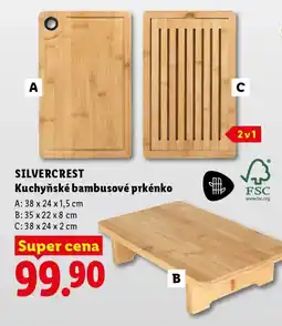 Lidl SILVERCREST Kuchyňské bambusové prkénko nabídka