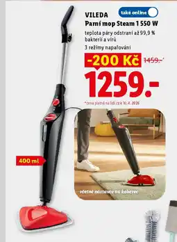 Lidl VILEDA Parní mop Steam 1550 W nabídka