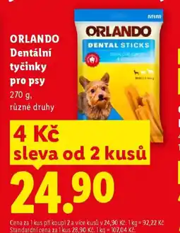 Lidl ORLANDO Dentální tyčinky pro psy nabídka