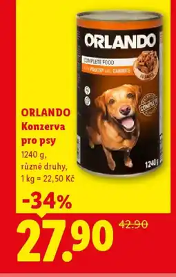 Lidl ORLANDO Konzerva pro psy nabídka
