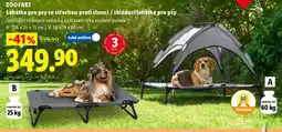Lidl ZOOFARI Lehátko pro psy se střechou proti slunci / skládací lehátko pro psy nabídka