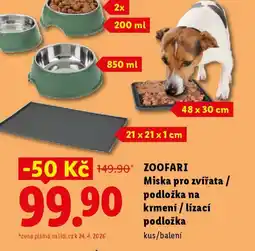 Lidl ZOOFARI Miska pro zvířata / podložka na krmení / lízací podložka nabídka