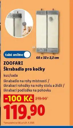 Lidl ZOOFARI Škrabadlo pro kočky nabídka