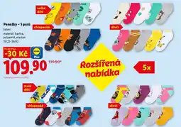 Lidl Ponožky - 5 párů nabídka