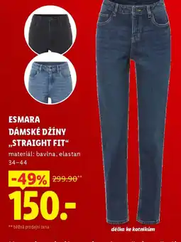 Lidl ESMARA Dámské džíny „Straight fit" nabídka
