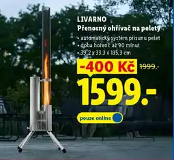 Lidl LIVARNO Přenosný ohřívač na pelety nabídka