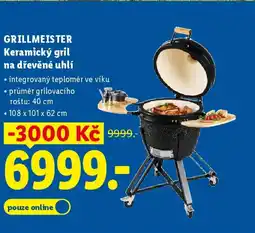 Lidl GRILLMEISTER Keramický gril na dřevěné uhlí nabídka