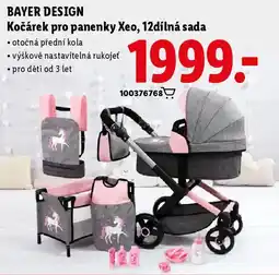 Lidl BAYER DESIGN Kočárek pro panenky Xeo, 12dílná sada nabídka