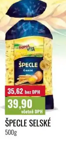 Ratio Bona Vita Špecle selské nabídka