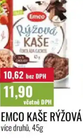 Ratio Emco kaše rýžová nabídka