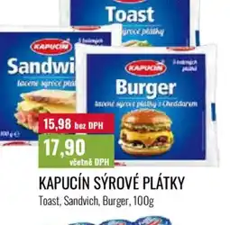 Ratio Kapucín sýrové plátky nabídka