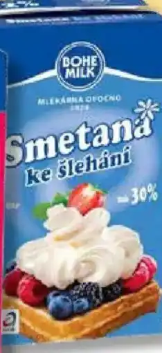 Ratio BOHEMILK Smetana ke šlehání 30% nabídka