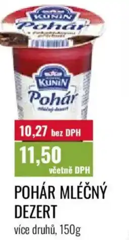 Ratio Pohár mléčný dezert nabídka