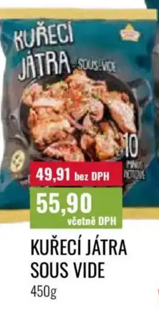 Ratio Kuřecí játra sous vide nabídka