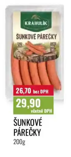 Ratio Šunkové párečky nabídka