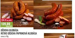 Ratio Dědova klobása retro dědova papriková klobása nabídka
