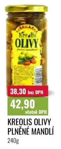 Ratio Kreolis olivy plněné mandlí nabídka