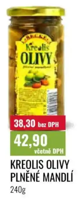 Ratio Kreolis olivy plněné mandlí nabídka