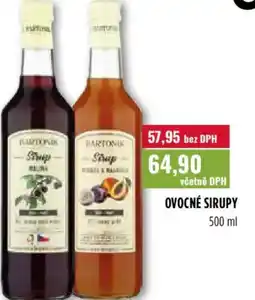 Ratio Ovocné sirupy nabídka