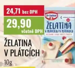 Ratio Dr.Oetker Želatina v plátcích nabídka